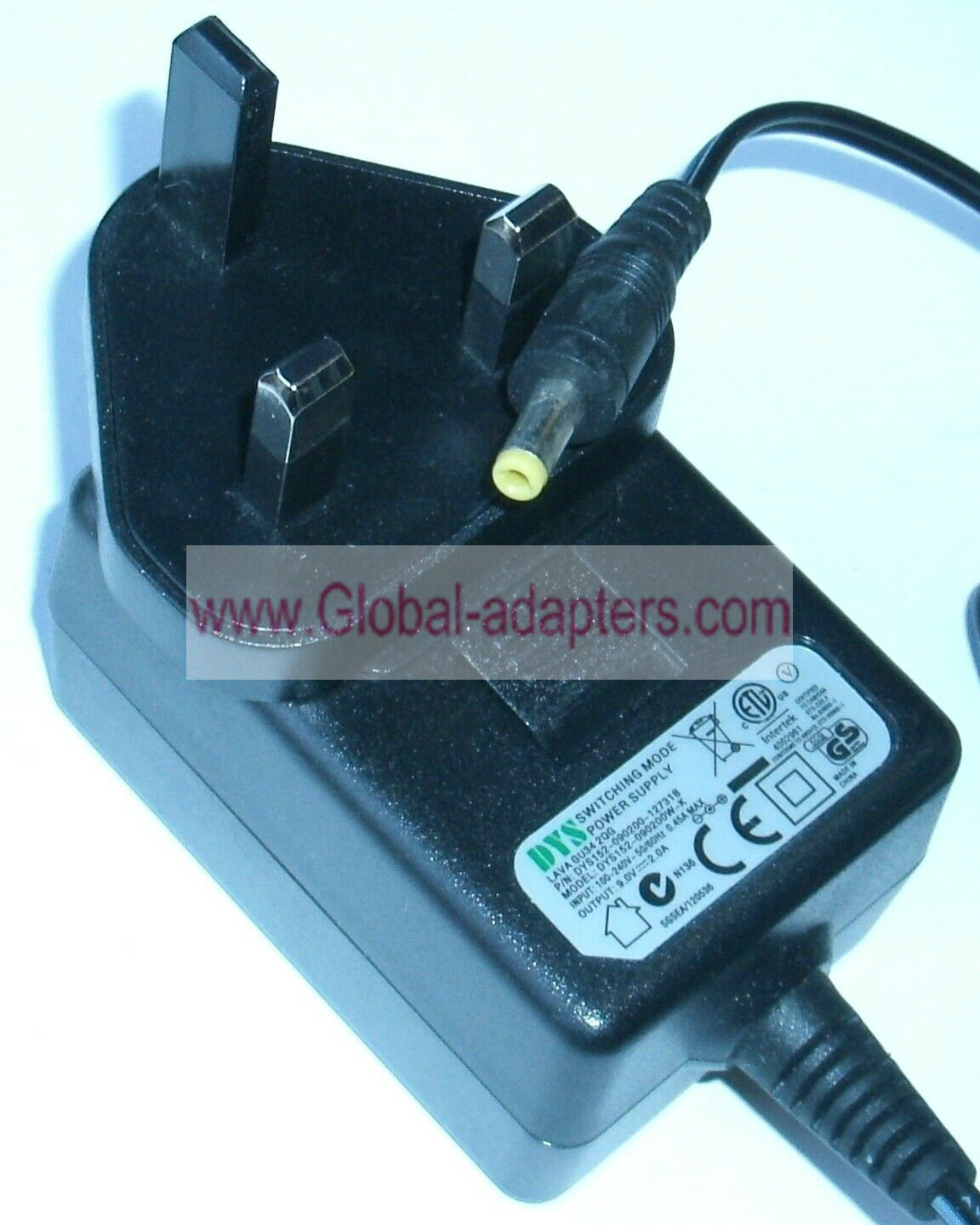 NEW DYS DYS152-090200W-K SWITCHING POWER SUPPLY 9.0V 2.0A ac adapter UK PLUG